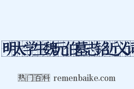 明太学生魏元伯墓志铭近义词是什么意思的图片